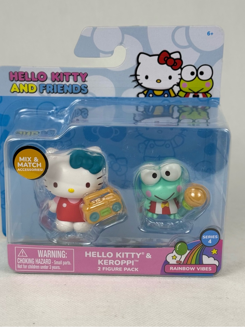 Hello Kitty & Keroppi Figure 2-Pack - Red, Green, Gold, Teal